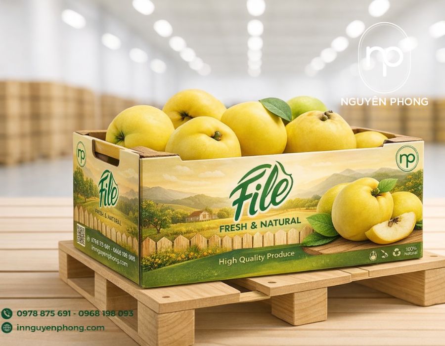 Mẫu thùng carton đựng rau củ quả nông sản